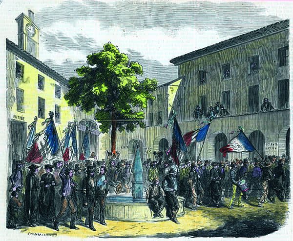 Titre : Les habitants de la ville de Nice se rendant au scrutin.- Jacques Guiaud