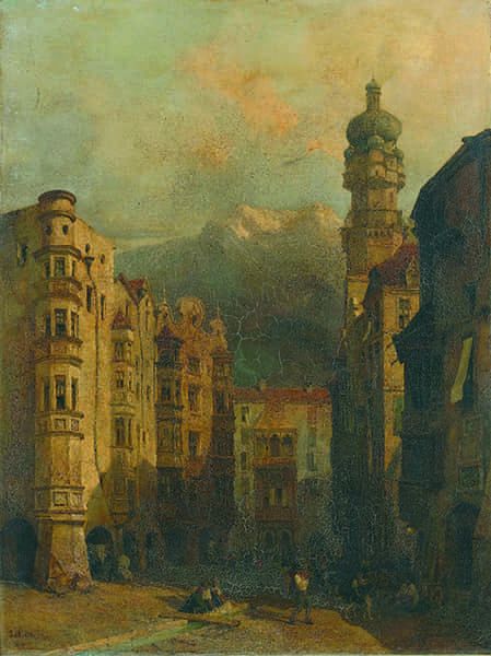 Titre : Grande rue d’Inspruck [sic] (Tyrol).- Jacques Guiaud