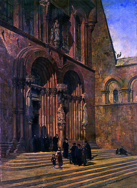 Titre : Le portail de l’horloge de la cathédrale de Strasbourg.- Jacques Guiaud