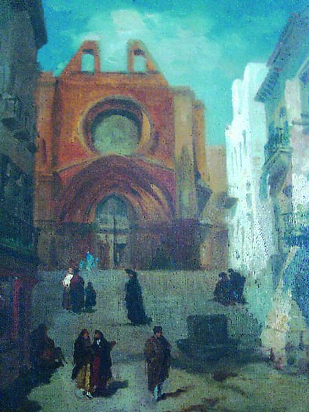 Titre : Église à Gérone- Jacques Guiaud