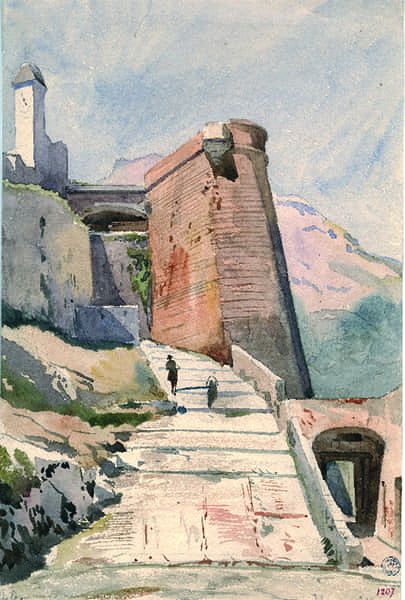 L’escalier menant à Monaco.