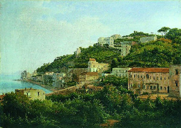 La Plage de Mergellina et la colline de Pausillipe.