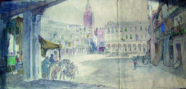 Titre : Place de la Constitution à Séville.- Jacques Guiaud