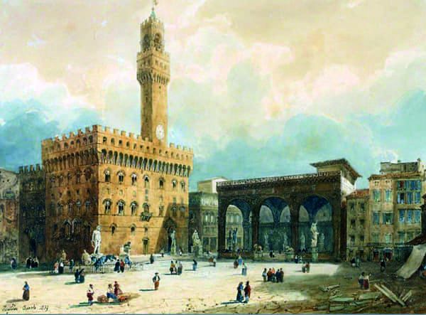 Vue de la Piazza della Signoria à Florence.2