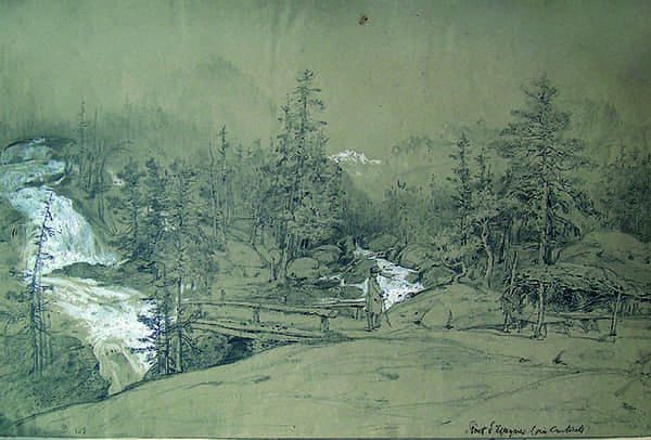 Titre : Pont d’Espagne, près Cauterets, Pyrénées.- Jacques Guiaud