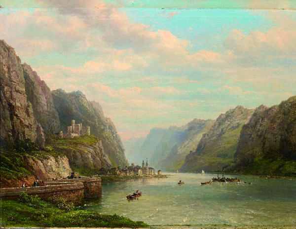 Souvenir des bords du Rhin, entre Coblence et Mayence.