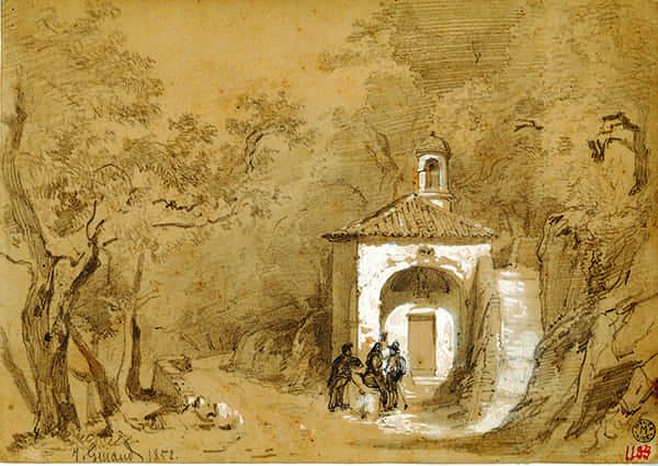 Titre : La chapelle des Âmes du Purgatoire au col de Villefranche.- Jacques Guiaud