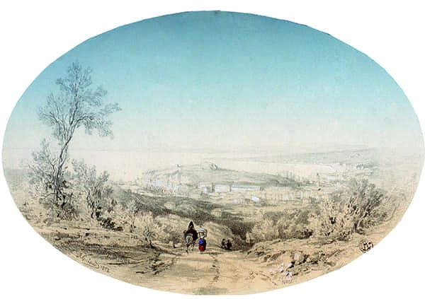 Titre : Vue de Nice depuis le col de Villefranche.- Jacques Guiaud
