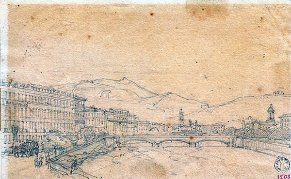 Titre : Vue du Pont Neuf depuis le jardin public.- Jacques Guiaud