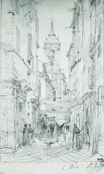 Titre : Vieux Nice, la rue Sainte-Réparate.- Jacques Guiaud