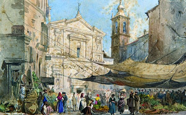 Titre : Vieux Nice, le marché place Sainte-Réparate.- Jacques Guiaud