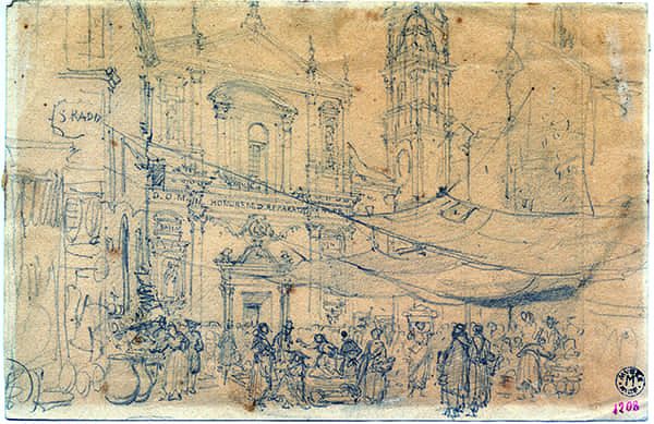 Titre : Vieux Nice, le marché place Sainte-Réparate.- Jacques Guiaud