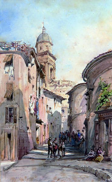 Titre : Vieux Nice, la rue Saint-Augustin.- Jacques Guiaud