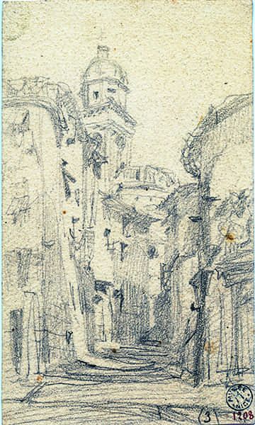 Titre : Vieux Nice, la rue Saint-Augustin.- Jacques Guiaud