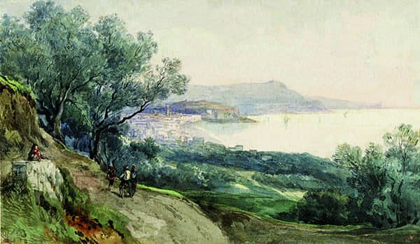 Titre : Vue de Nice depuis les hauteurs de La Bornala.- Jacques Guiaud