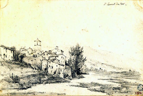 Titre : Le village de Saint-Laurent sur le Var.- Jacques Guiaud