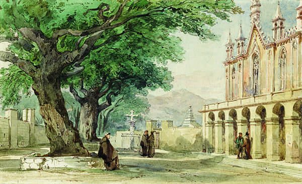 Titre : La place du monastère de Cimiez.- Jacques Guiaud