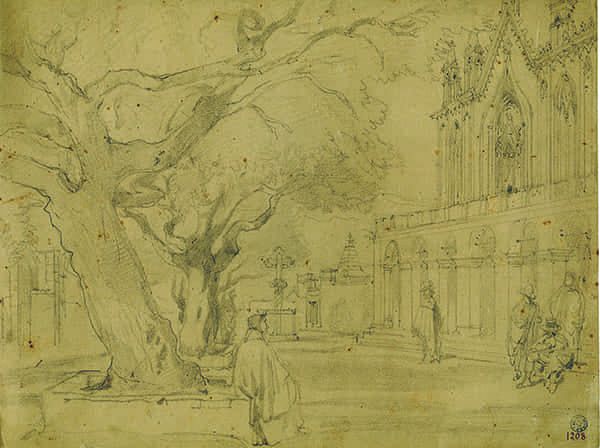 Titre : La place du monastère de Cimiez.- Jacques Guiaud