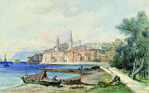 Titre : Vue de Menton depuis Garavan.- Jacques Guiaud