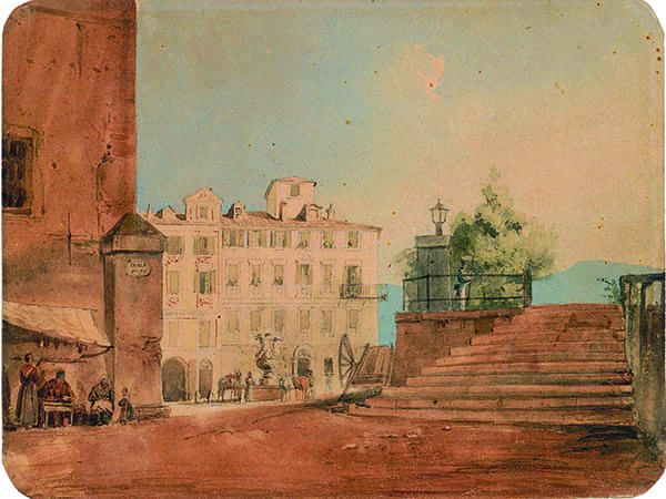 Titre : Nice, la Bourgada et la fontaine des Tritons.- Jacques Guiaud